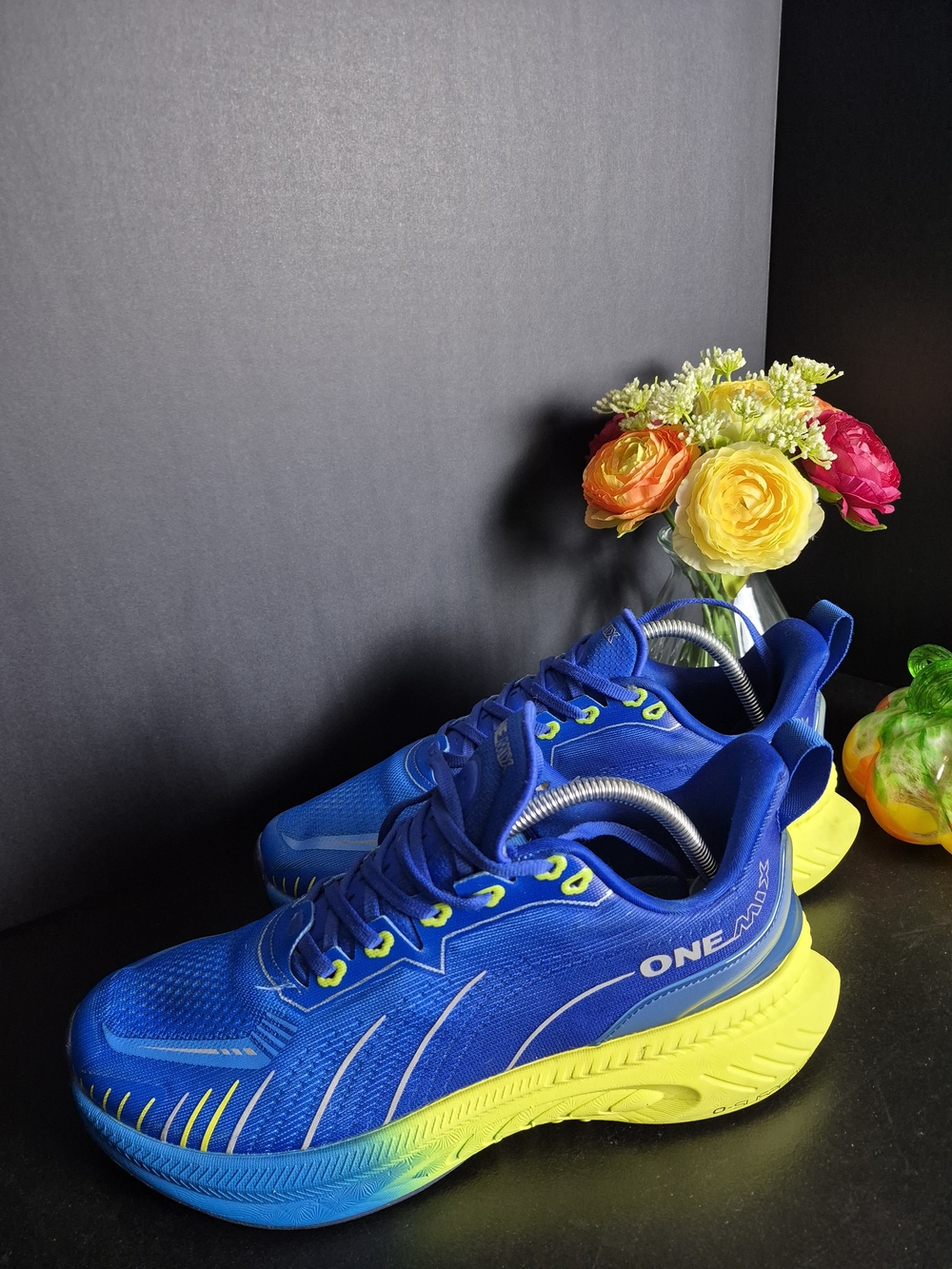 Onemix Blue & Yellow Unisex Shoes! Size Womens 9.5 Mens size 8.